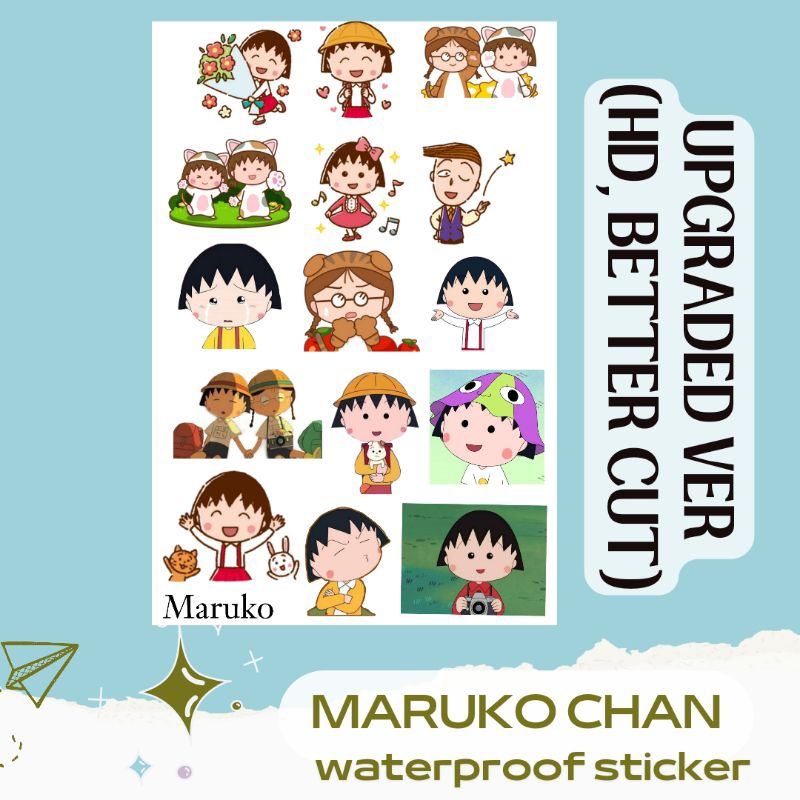 

MARUKO CHAN STIKER WATERPROOF UNTUK HP LAPTOP JURNAL NOTEBOOK STIKER PREMIUM ANTI AIR ISI 1 LEMBAR KARTUN JEPANG MANGA
