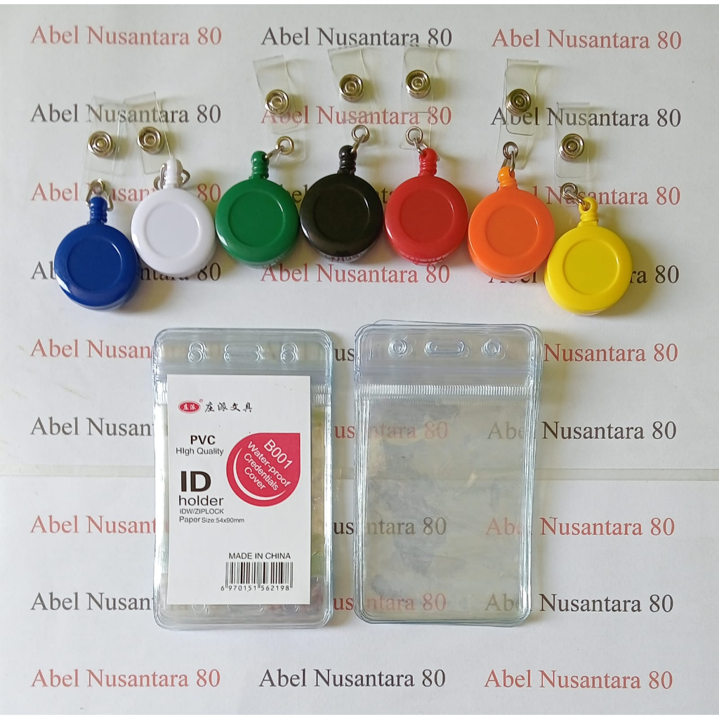 

Paket ID Card Zipper 6,5x9CM + Yoyo ID Card Plastik Dove Warna Warni Isi (10 Paket)