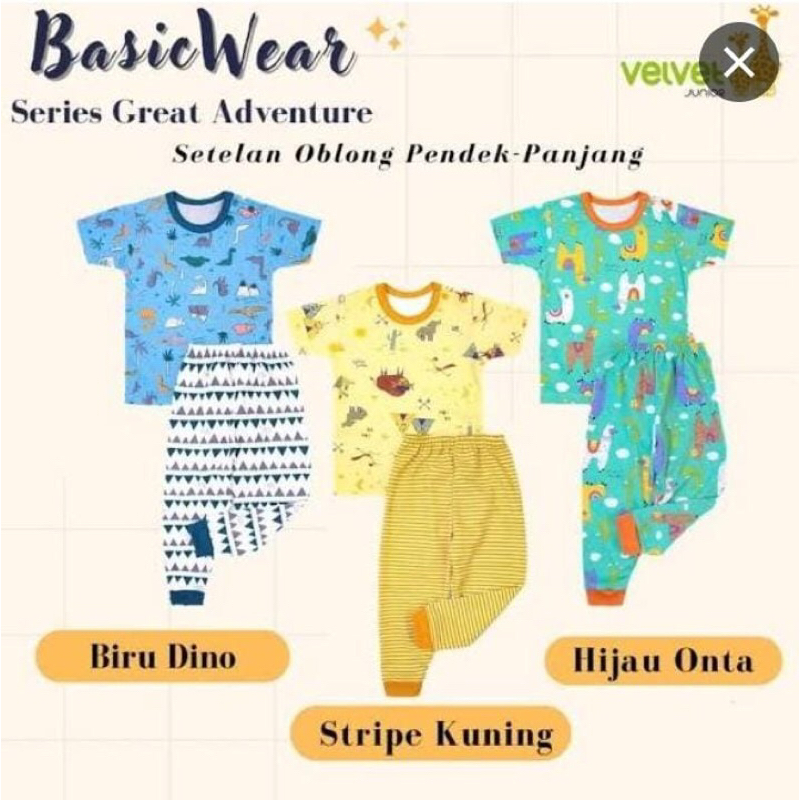 3 setelan baju anak bayi velvet lengan pendek kancing pundak dan celana pendek dengan pola pempers S