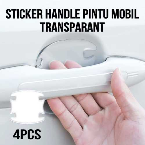 Sticker Stiker Pelindung Handle Gagang Pintu Mobil Universal Anti Gores Lecet Baret Car Door Handle Protector Transparan Bening Tape 3M Bahan PVC PPF Film 4Pcs 4 pcs 4 Lembar