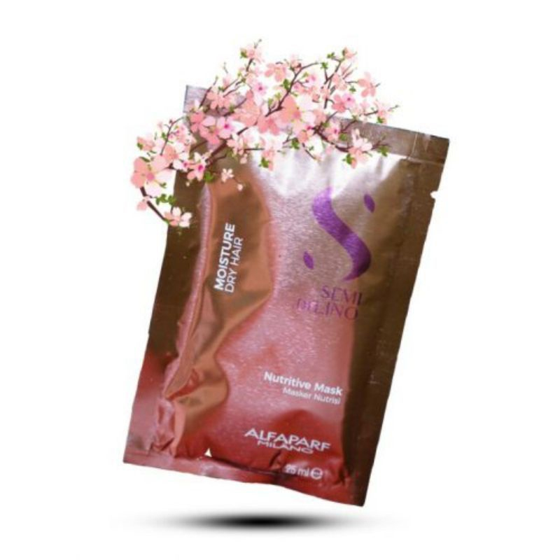 Alfaparf Milano Semi Di Lino Moisture Nutritive Mask (25ml) Masker Rambut Italia 5  Sachet