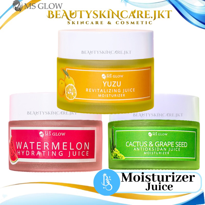 Ms Glow Moisturizer Juice Yuzu | Cactus | Watermelon | Pelembab Wajah Ms Glow