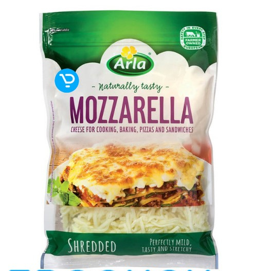 ARLA Mozzarella Cheese Shredded 175 gr -- Keju Mozarella Parut  EXP OKT 2023