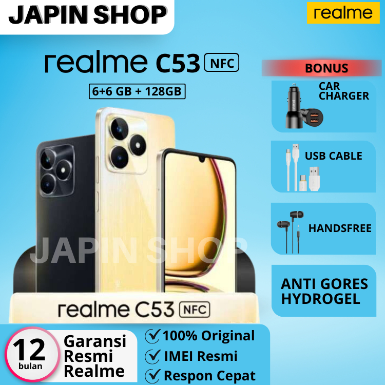 HP Realme C53 6/128 Ram 6GB Rom 128GB Garansi Resmi Realme Indonesia