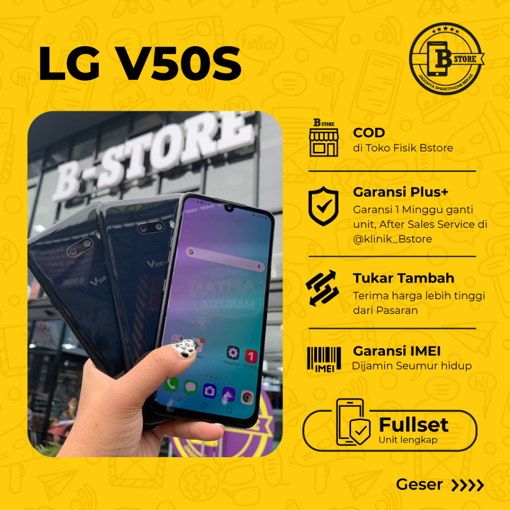 LG V50S Thinq 5G - FULLSET - RAM 8GB / 256GB - COD JAKARTA