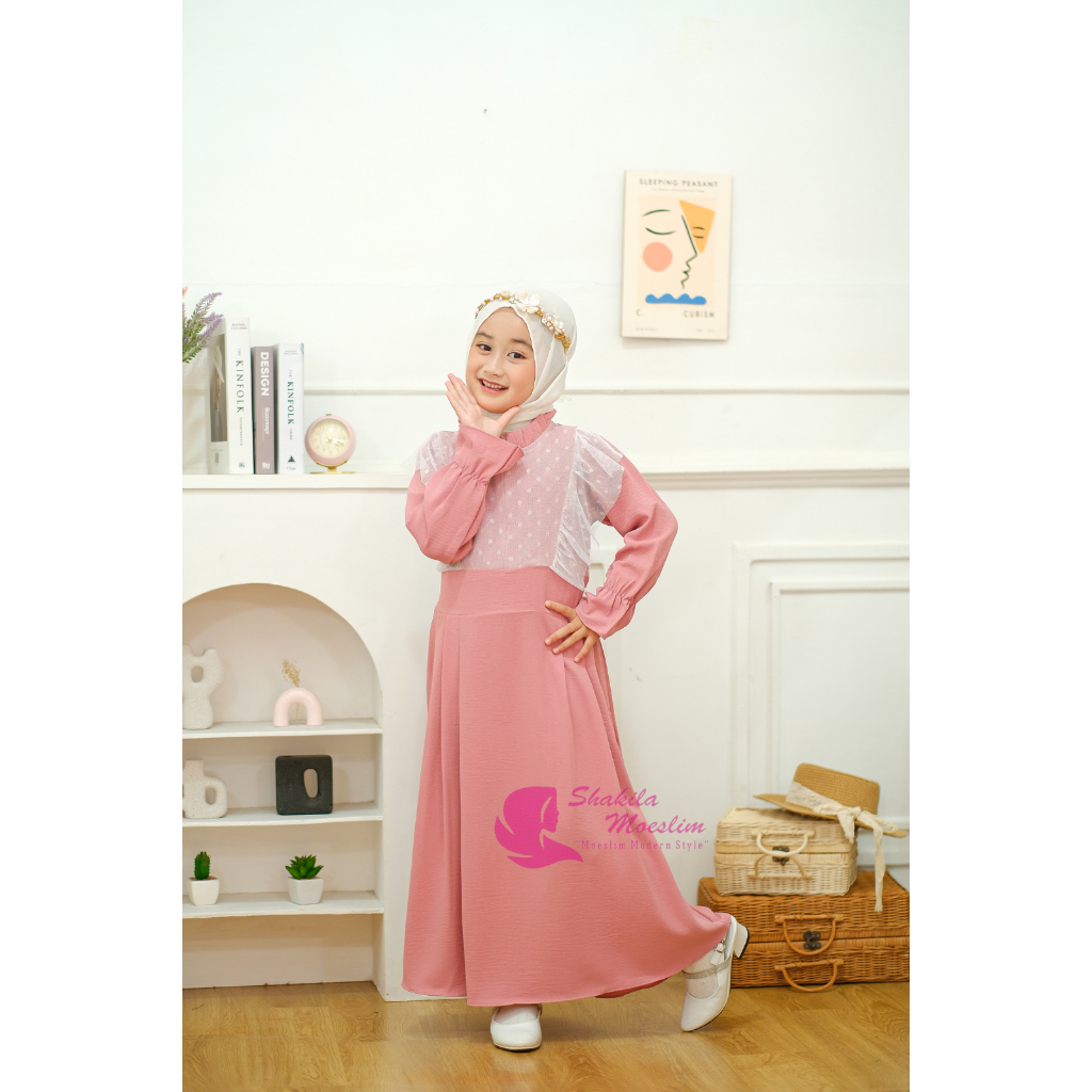 GAMIS ANAK CRINKLE &quot; / GAMIS ANAK POLOS JUNIOR gamis anak perempuan gamis crinkle airflow gamis couple keluarga terbaru 2023 lebaran gamis cringkle premium gamis Gamis Anak Perempuan