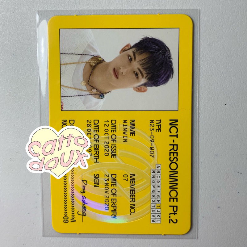 ID CARD RESONACE DEPARTURE WINWIN