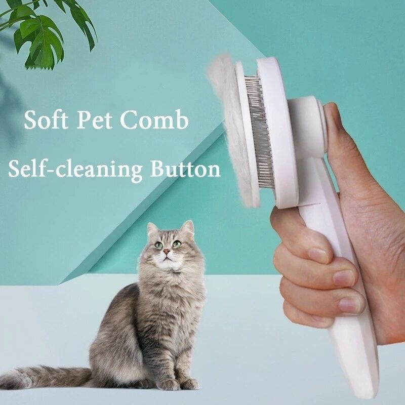 Sisir Grooming Pencet Anjing dan Kucing