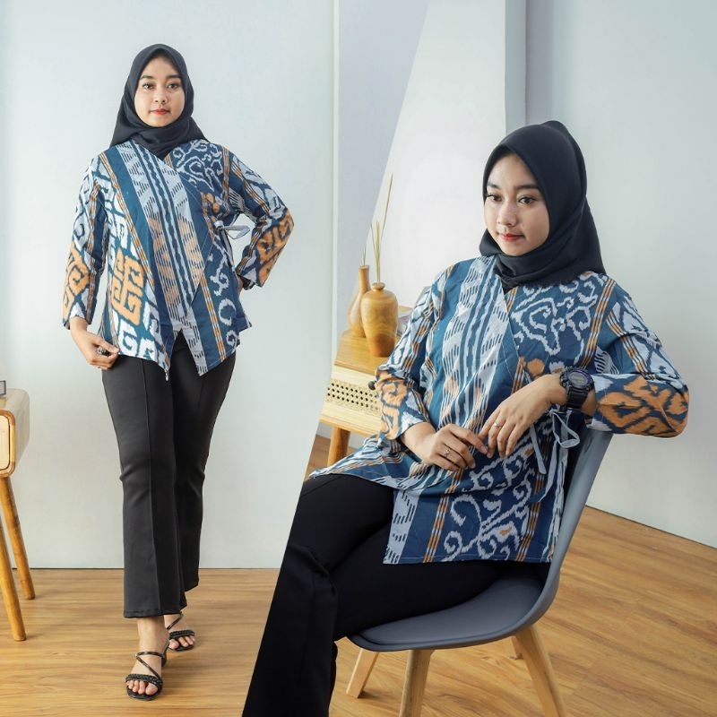 Blus Batik Etnik lengan 7/8 - Naira Batik