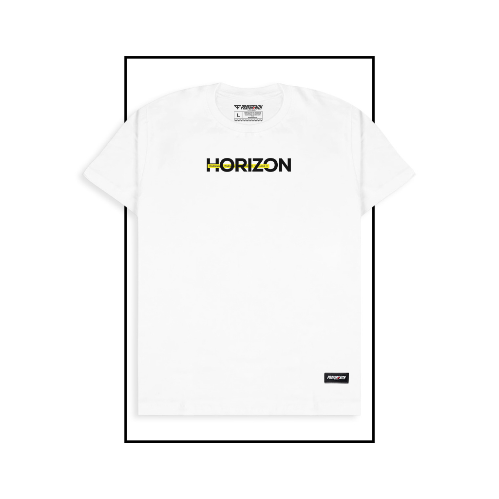 Tshirt Pria Horizon White Matt Cotton Combed