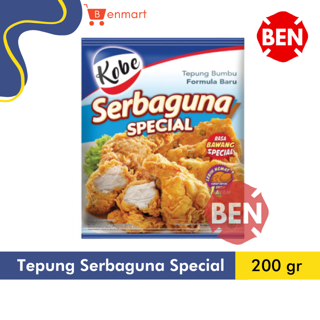 

Kobe Tepung Bumbu SERBAGUNA / TEMPE KRIUK / PISANG CRISPY / BAKWAN KRESS Spesial 200g 200gr Bawang Spesial Kecil