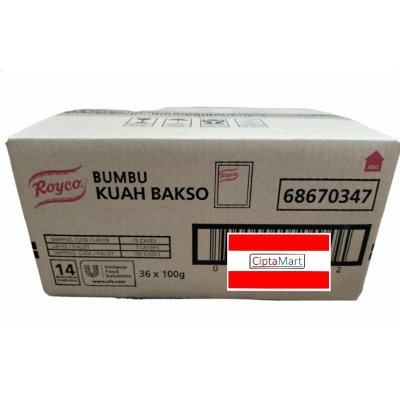 

Royco Bumbu Kuah Bakso 36 x 100 gr ( 1 dus )