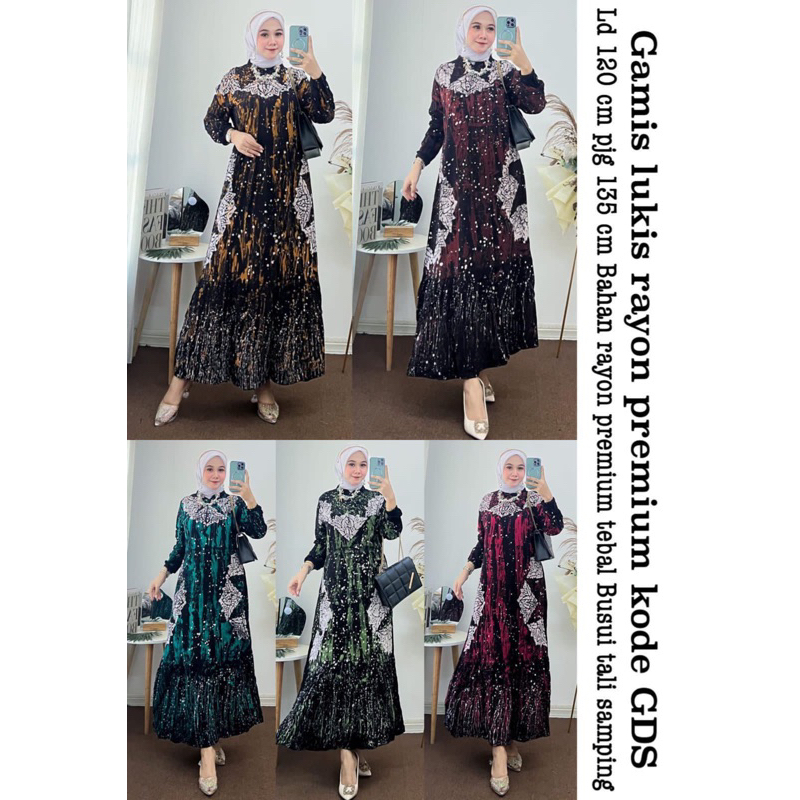 Gamis rayon premium tebal busui PROMO