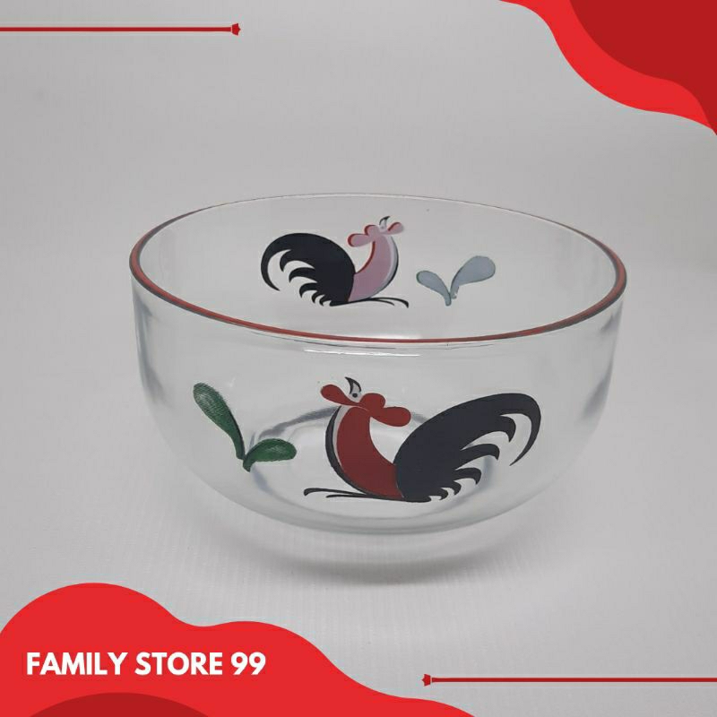 Mangkok Kaca/Mangkok Bakso Ayam Jago