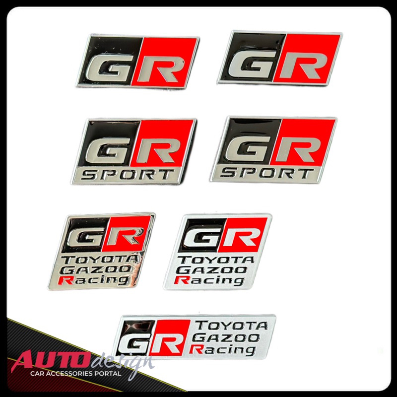 GR SPORT GAZOO RACING Emblem Mobil Toyota Bahan Metal Best Quality