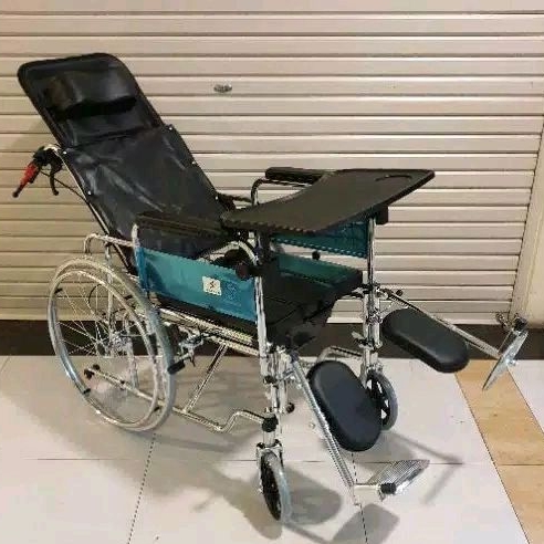 KURSI RODA 4 IN 1 KURSI RODA SELONJORAN KURSI RODA TOILET KURSI RODA REBAHAN KURSI RODA MULTI KURSI 
