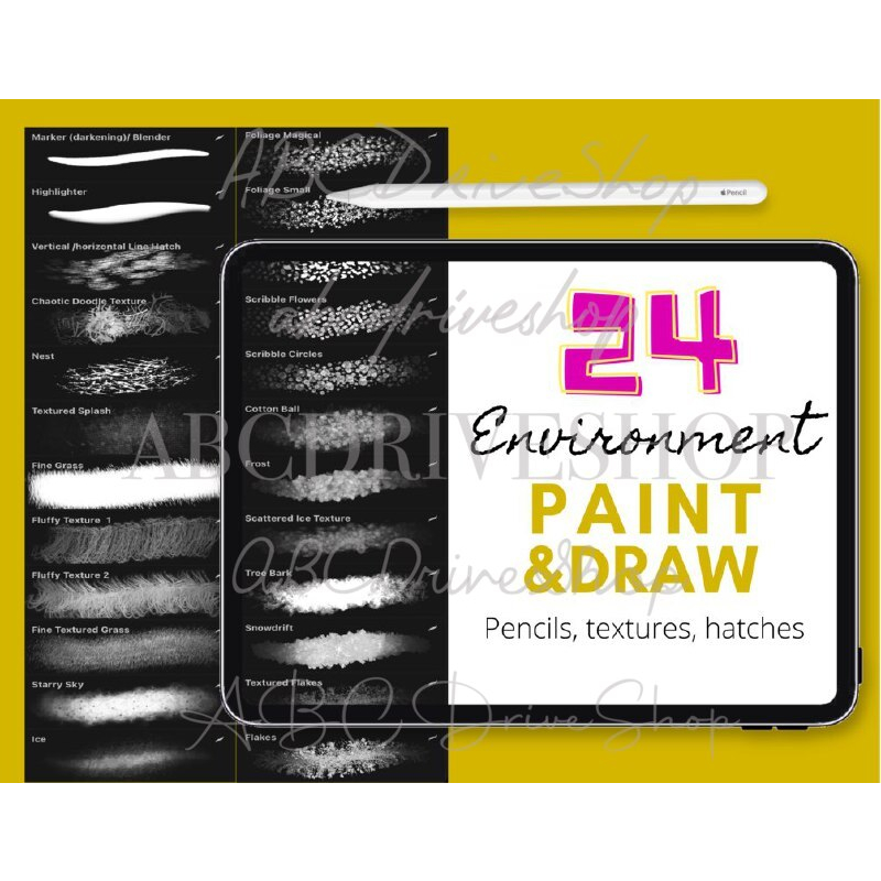 Procreate Brush - Environment Paint &amp; Draw