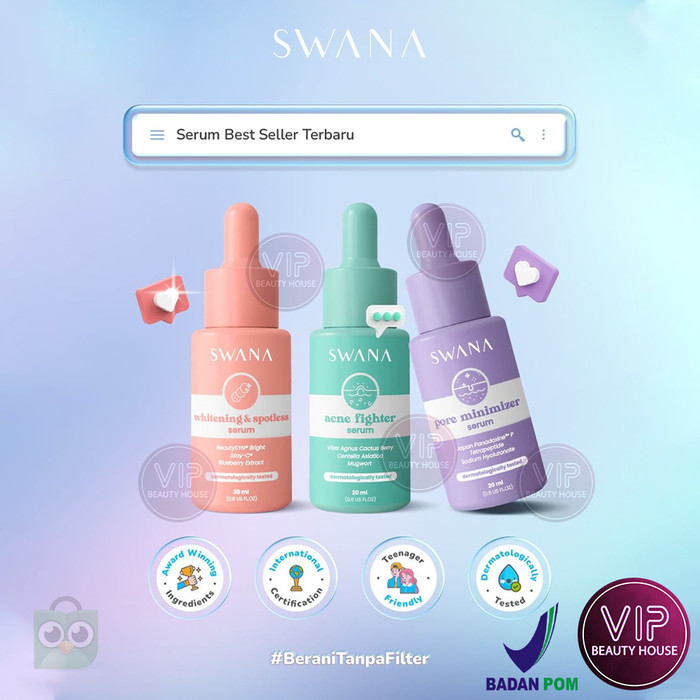 Swana Serum Series 20ml |Whitening |Acne Pore Minimizer | Bpom By Hanasui