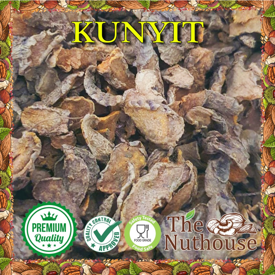 1kg Sliced ​​Dried Turmeric / Kunyit Iris Kering
