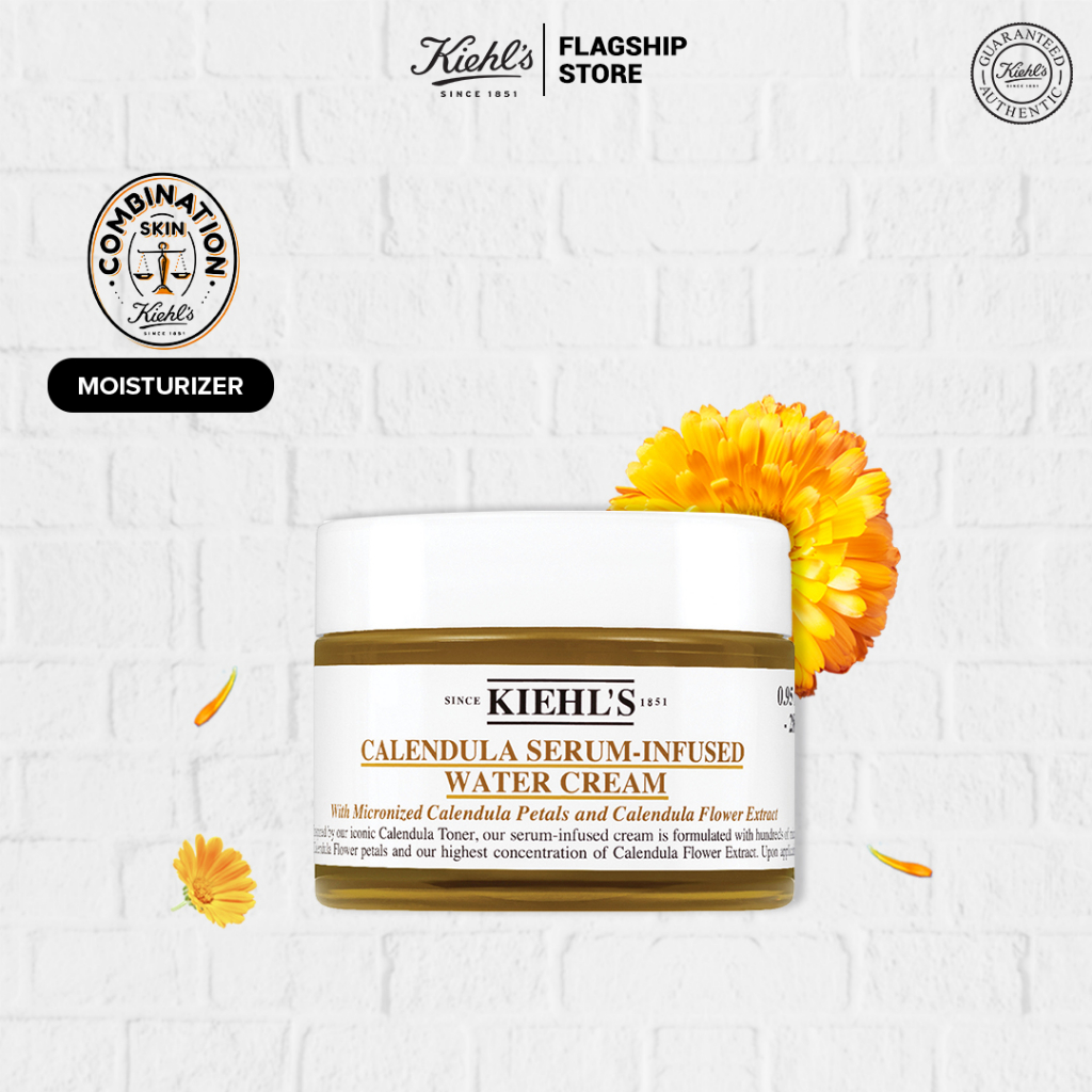 Kiehl's Calendula Serum-Infused Water Cream 28 ML. Pelembab Wajah Mengandung Calendula Extract