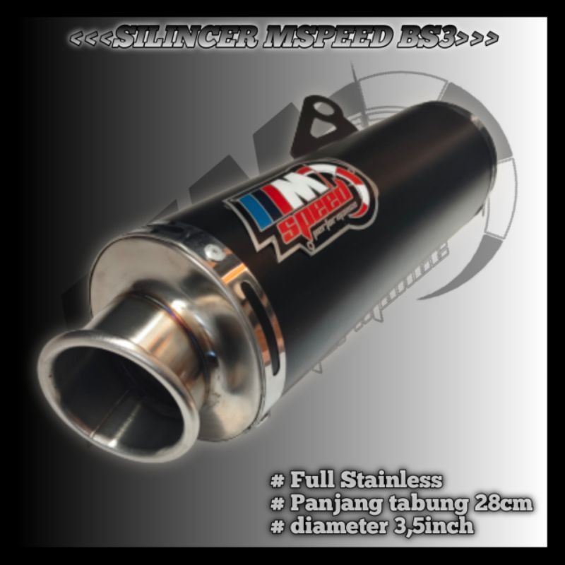 silincer knalpot racing M speed exhaust BS3 original