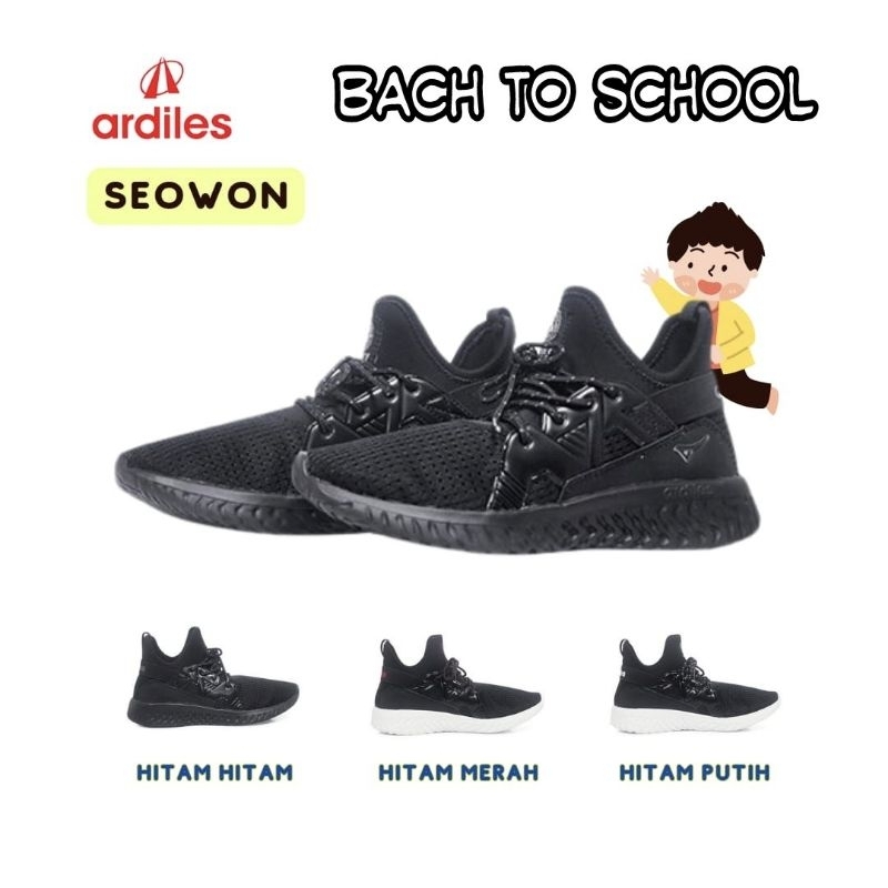 Sepatu anak sekolah traveling Olahraga Ardiles KNITTED / SEOWON Original Terbaru murah promo