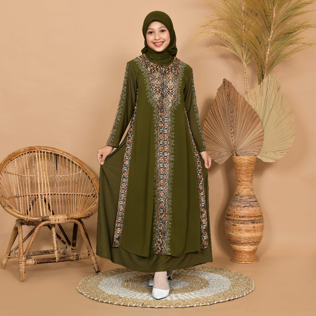 Abiyyuco TA8015A | Gamis Abaya Turkey Anak (Bonus Masker) / Gamis Abaya Turki Anak / Bisa Dipesan Couple dengan abaya Ibunya, ready untuk anak usia 4 sampai 13 tahun, Bahan Jersey dan Ceruty, ready 8 warna