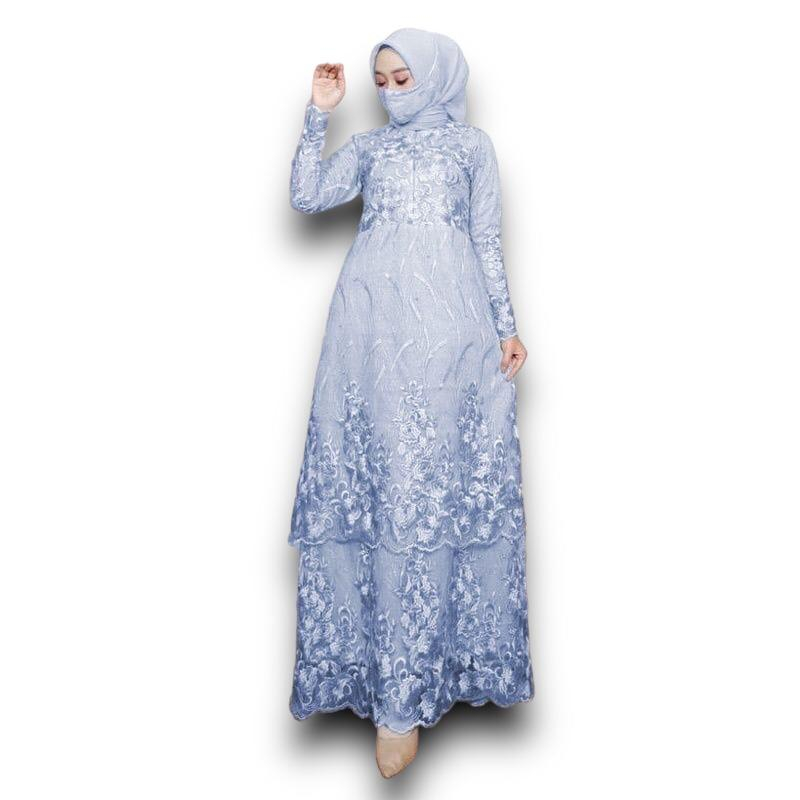 GAMIS BUSUI TILE TINGKAT/ FULL BRUKAT/ GAMIS MAXI NAMIRA SIZE S/M L XL XXL/ MAXI TILE TINGKAT/ FREE 