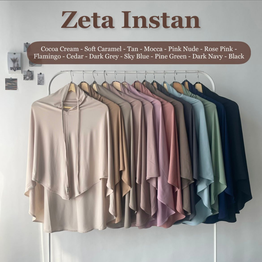 Zeta Bergo Tali Polos | 1 Layer Bahan jersey by Yeppushop