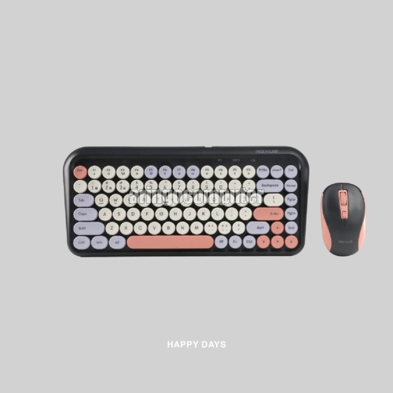 Keyboard Rexus COMBO MOUSE KM11 WIRELESS HAPPY DAYS