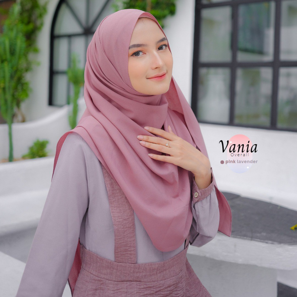 Riskirich Vania Dress Vol 2.0 Gamis Remaja Overall Dijahit Menyatu Casual Outfit Kiyowo Kekinian