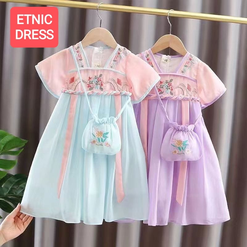 BAJUKIDDIE ETNIC DRESS BAJU SILAT ANAK CEWEK HANBOK PAKAIAN ADAT UN DAY CHINA KOREA