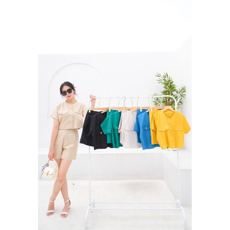 yumiko one set / set wanita korea