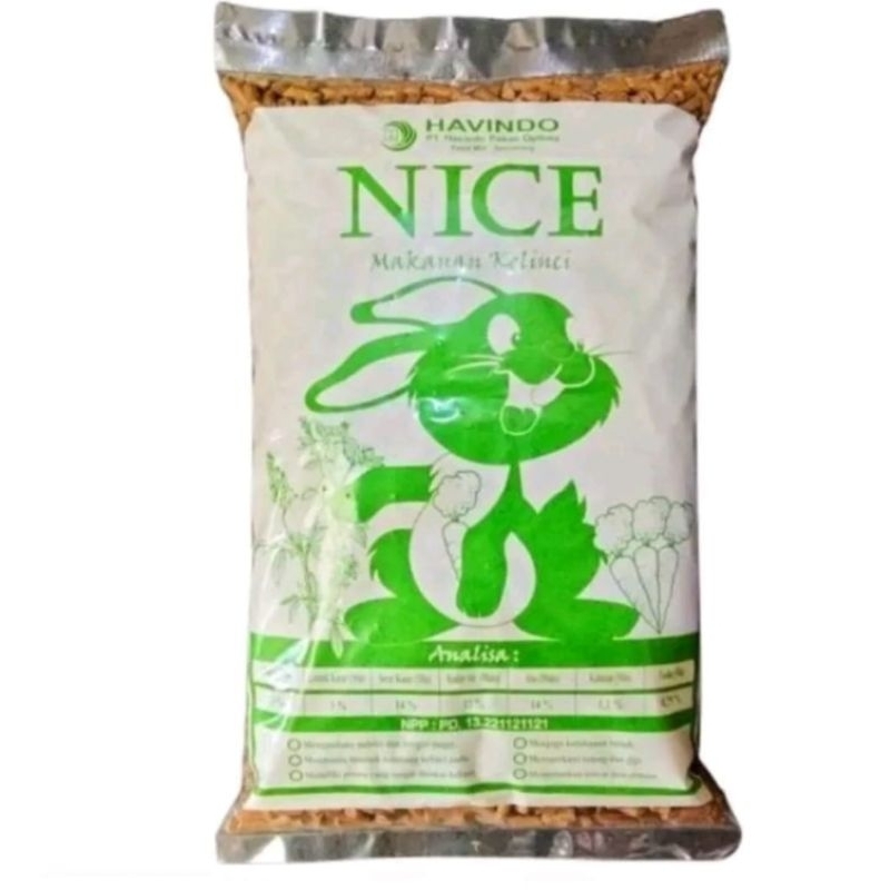 PELET NICE 1KG PELET KELINCI MAKANAN KELINCI 1000 GRAM