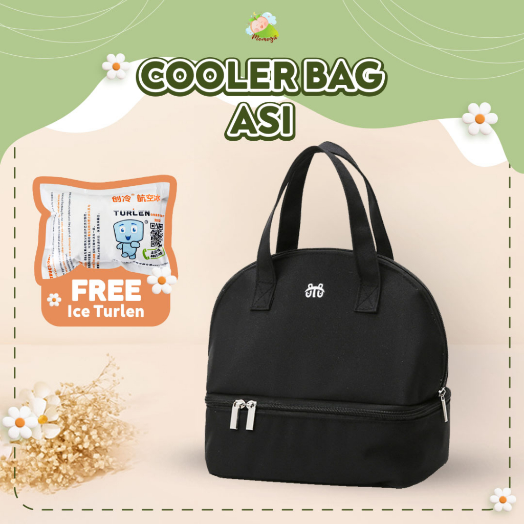 MOMOGII Cooler Bag Penyimpan ASI 2 Susun FREE ICE GELL