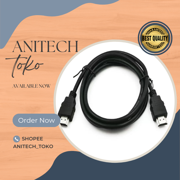 [ANITECH_TOKO] HDMI 1.5M/Kabel HDMI Hitam 1.5m/HDMI 1.5 METER UNTUK PC CCTV DVR LAPTOP KOMPUTER