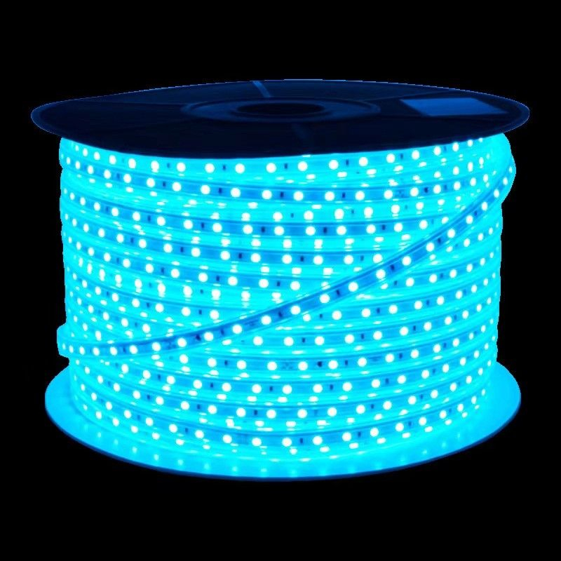 Lampu led Strip / Rope LED 5050 Warna Biru muda / Ice Blue SMD 5050 IP44