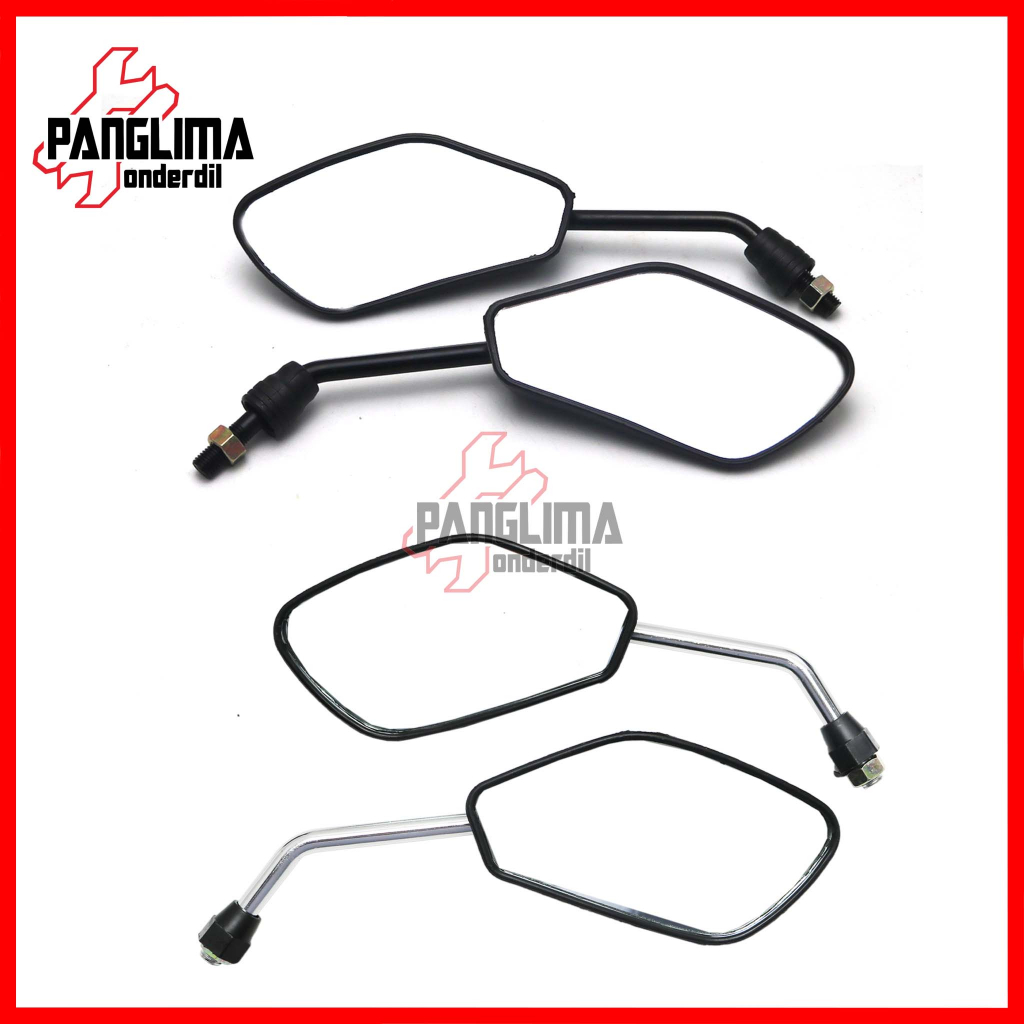 Spion Standar Model Shogun SP Untuk Motor Honda Drat Kanan Karisma &amp; Supra &amp; Beat &amp; Vario &amp; Scoopy &amp; Grand &amp; Tiger Sepion-Kaca-Mirror-Cermin Standart