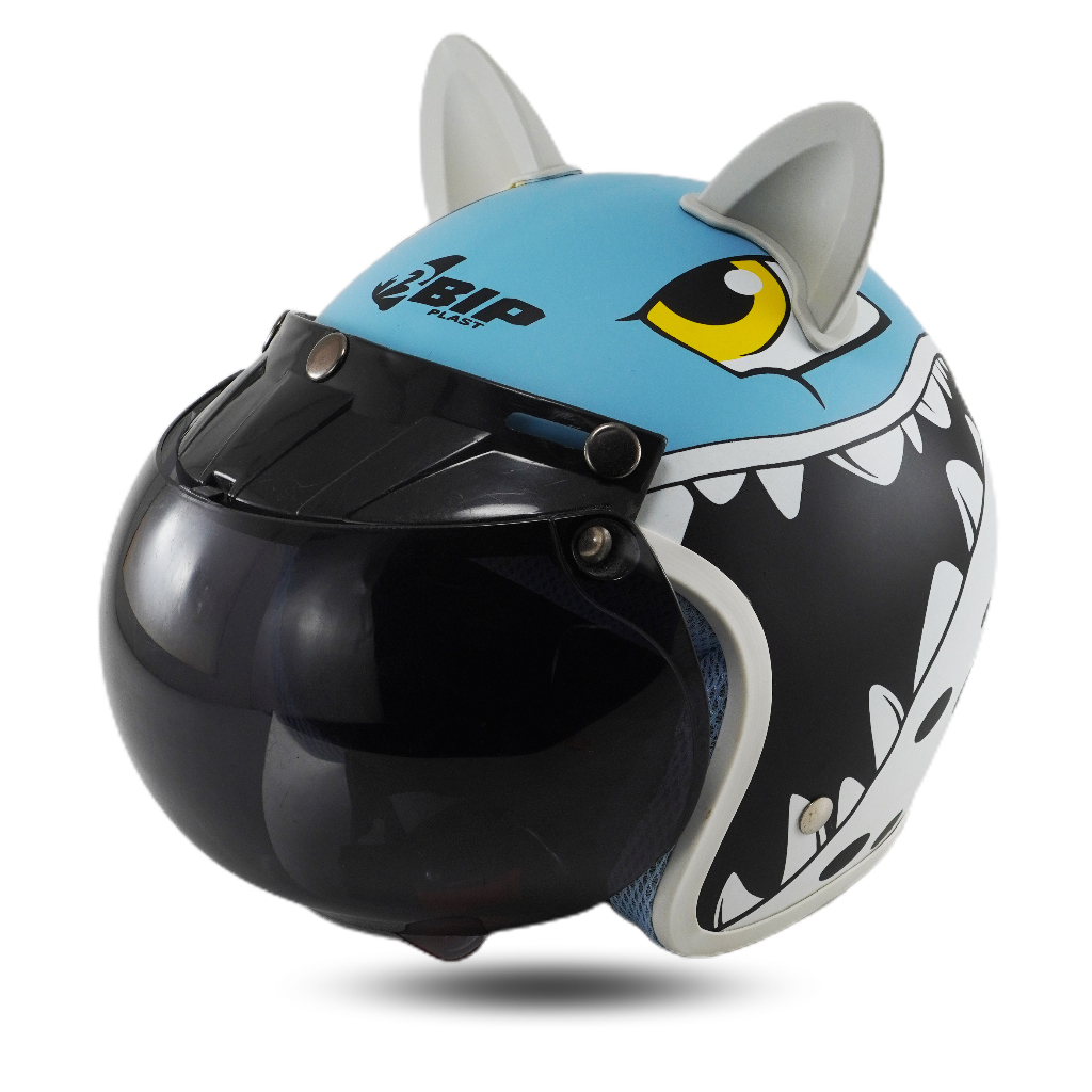 Helm Anak Motif Lucu Helem Bogo Anak Kuping Kucing SNI