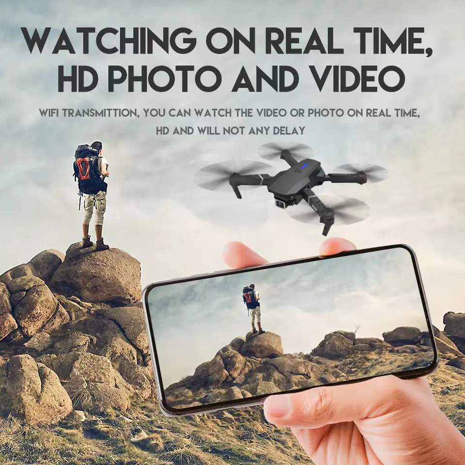 【COD】ORIGINAL E88 Pro Drone Camera 4K Dual Kamera Drone HD Lipat Quadcopter Drone Wifi FPV APP Kontrol Murah Drone