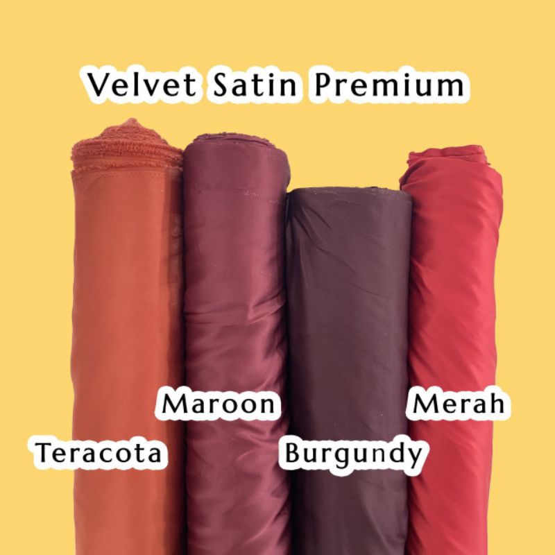 Kain Satin Velvel - Kain Bridesmaid - Bahan Kain Halus Silky Premium Velvet Roberto Cavali