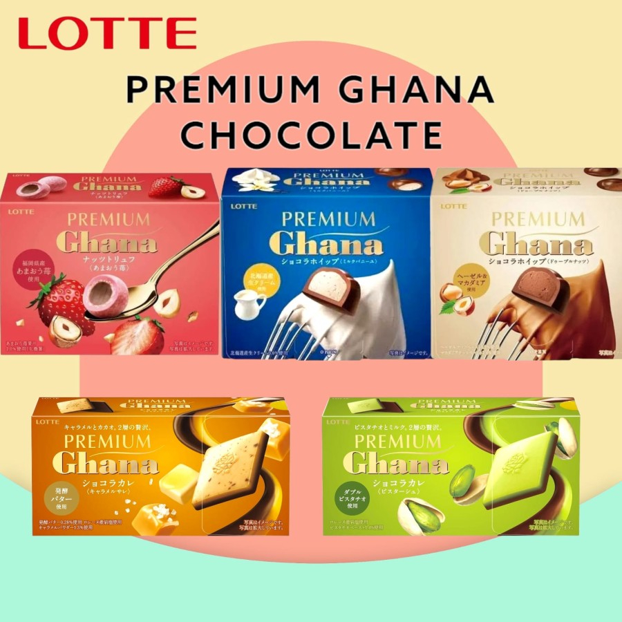 Lotte Premium Ghana Chocolate Korea Jepang Coklat Import Kitkat Oreo