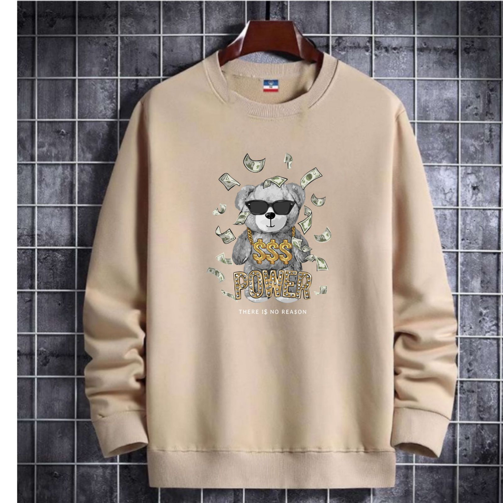 Sweater POWER TEDDY Sweatshirt Crewneck || M - XXL