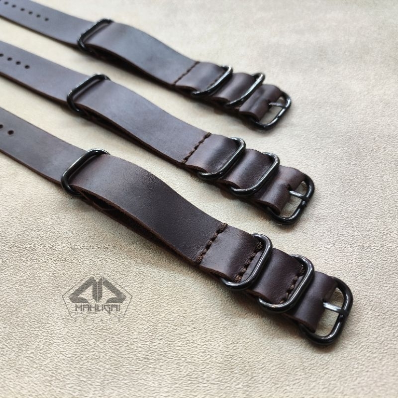 Strap jam nato zulu kulit asli