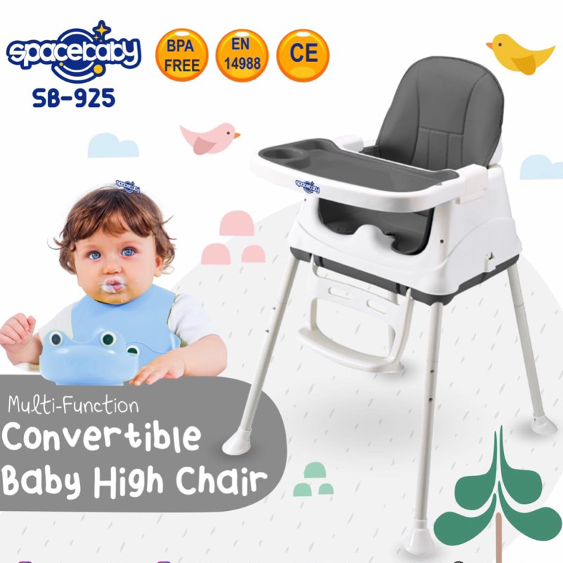 KURSI MAKAN BAYI / BABY HIGH CHAIR SPACEBABY SB925 SB 925 6in1 MULTIFUNGSI