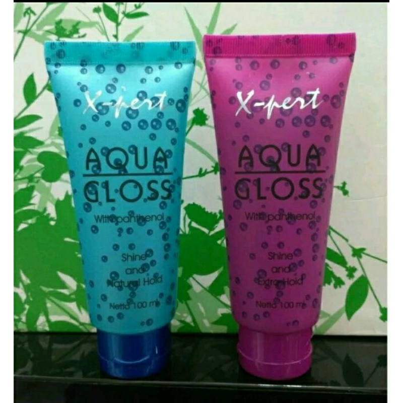 Xpert Aqua Gloss Natural Hold / Ekstra Hold Gel Rambut X-Pert