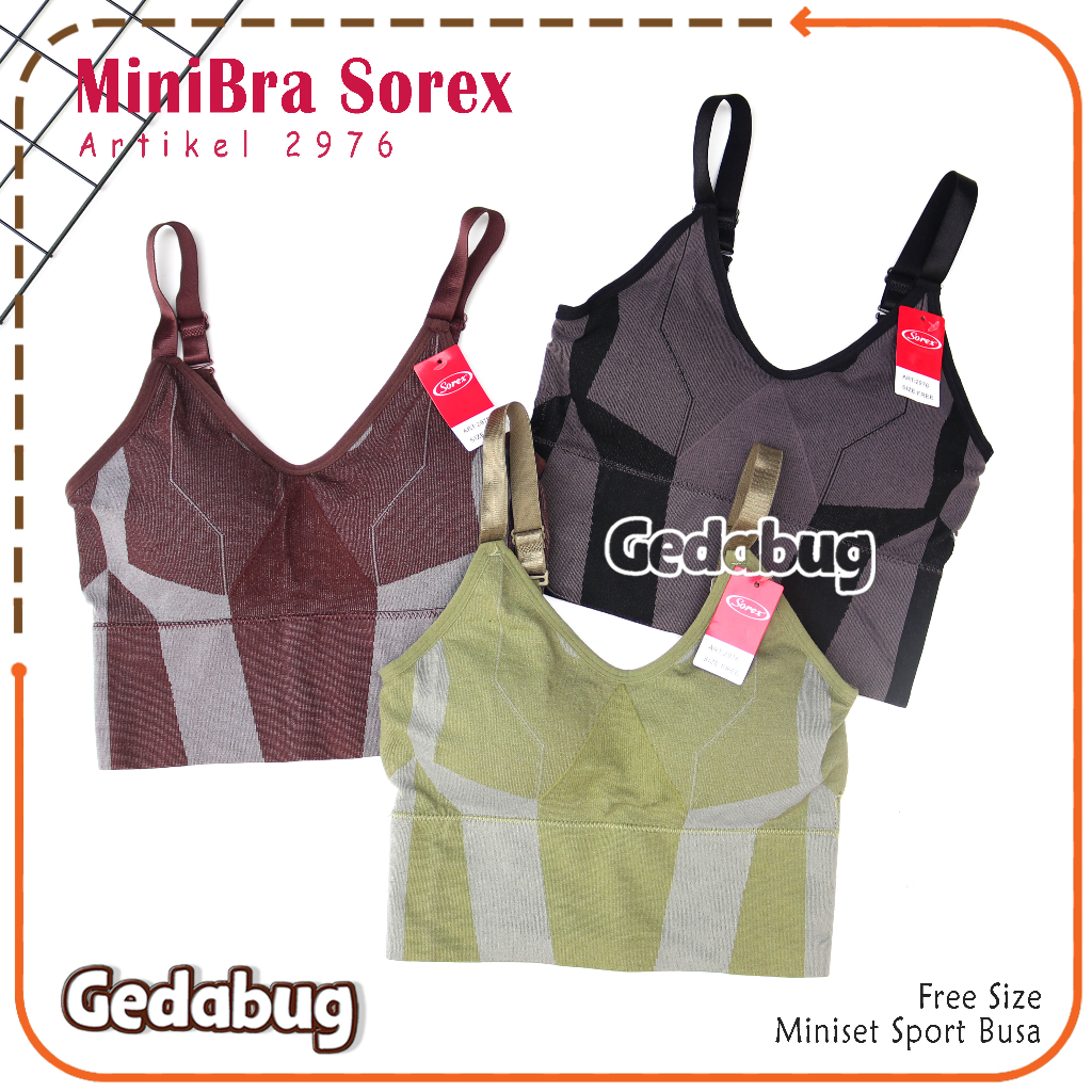 Miniset Sorex 2976 Sport Olahraga Bra Busa Untuk Senam GYM - Gedabug