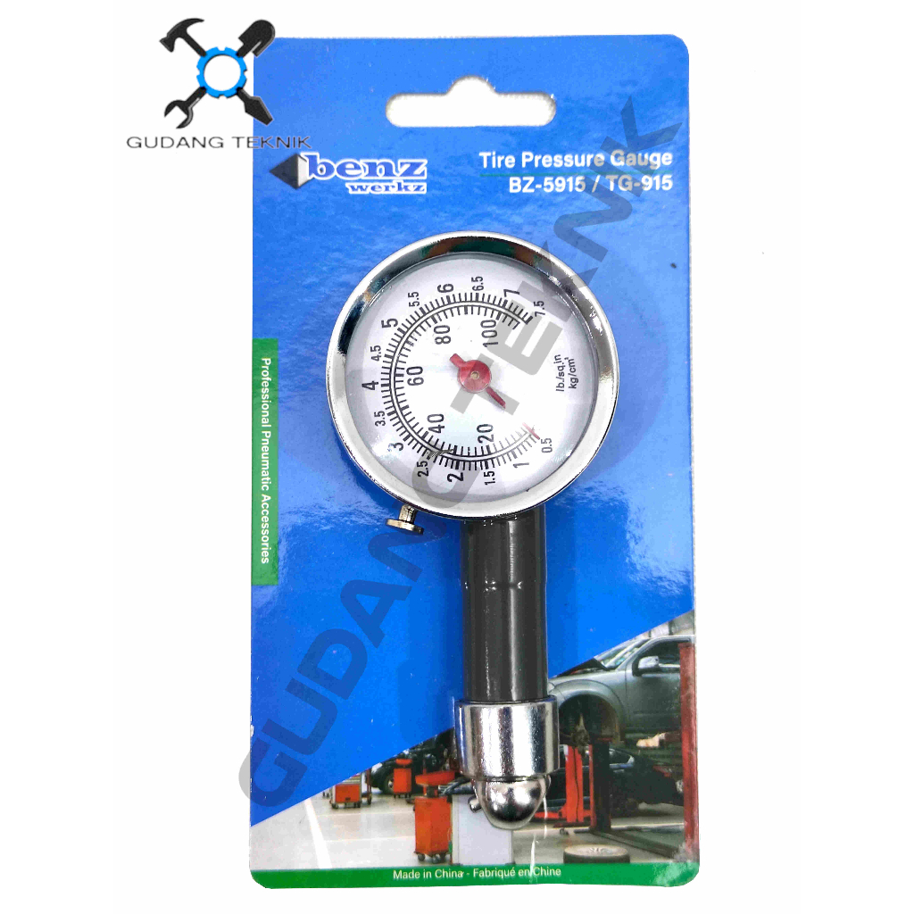 (TG915) Tire Pressure Gauge TG915 BZ5915 BENZ / Alat Pengukur Ukur Tekanan Angin Ban TG 915 BZ 5915 BZ-5915 BENZ