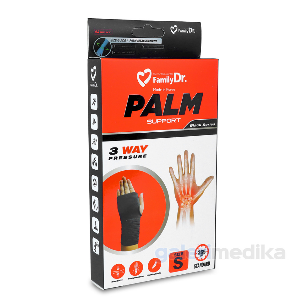 FamilyDr Palm Support Black Series - Penyangga Pergelangan Tangan