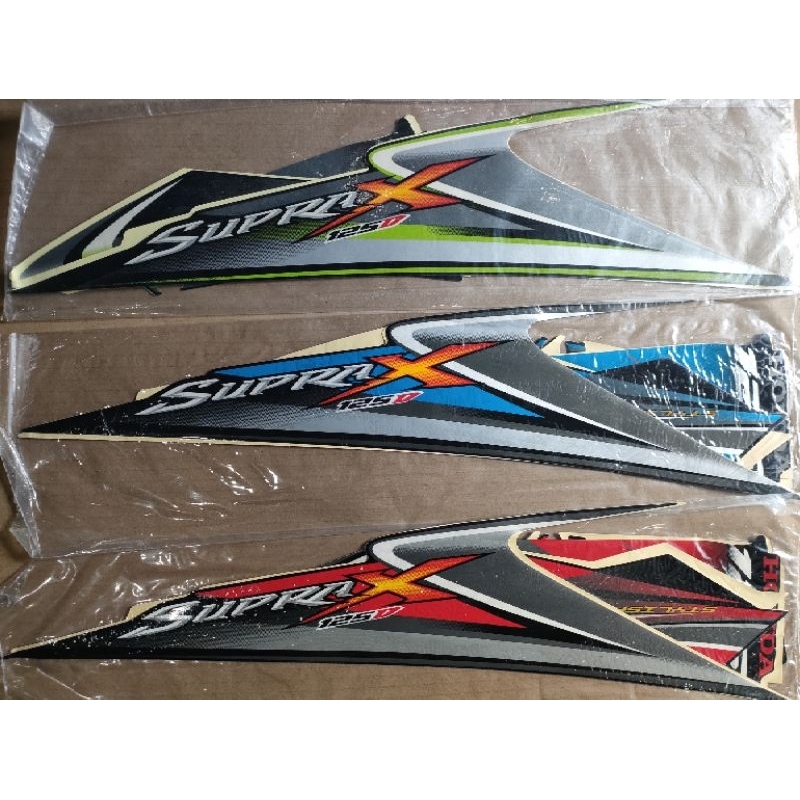 STRIPING STIKER SUPRA X 125 2010 STD VELG RUJI